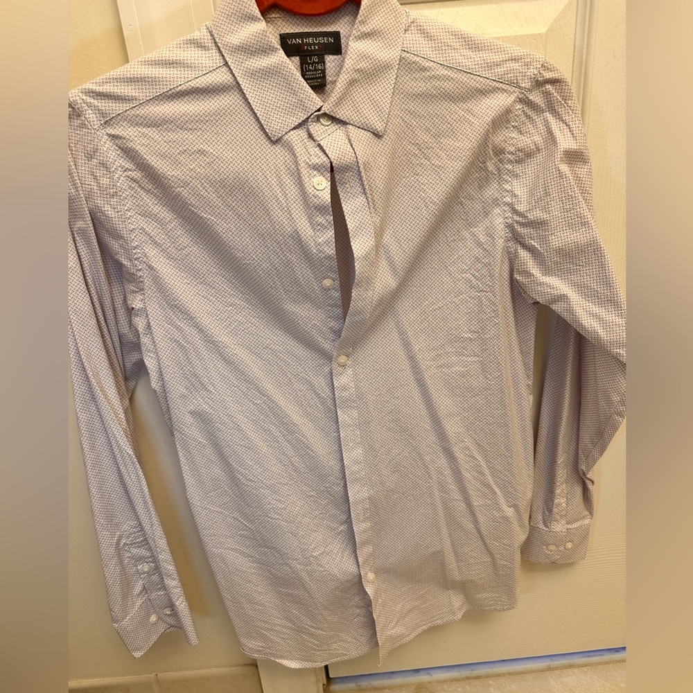 Van Heusen Flex Button Down Shirt, Size: L (14/16)